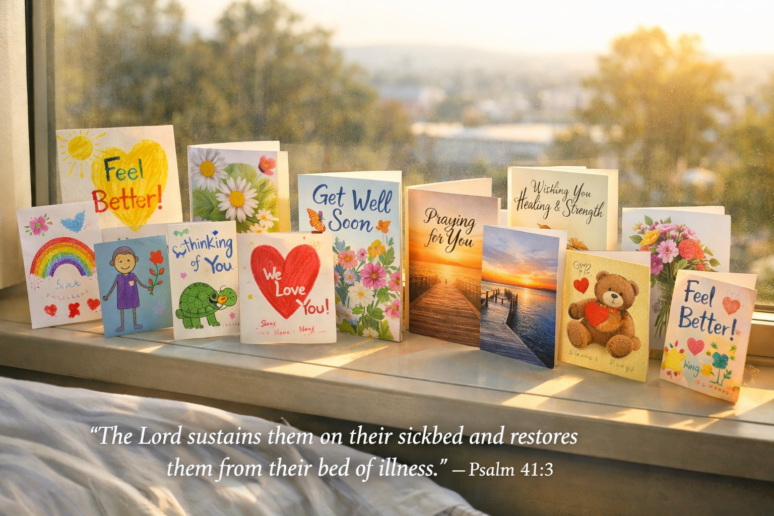 Psalm 41:3 — Get Well Cards -- Community Sustains HD Wallpaper
